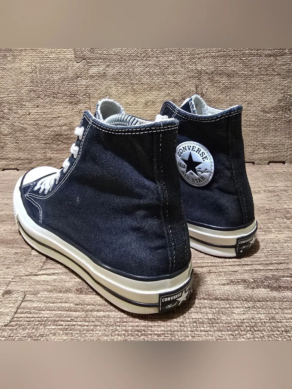 Converse Chuck 70 Hi Black Canvas High Top Sneakers 162050C Men 7.5 Women 9.5